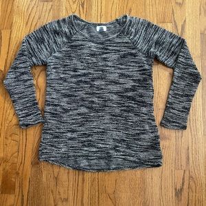 Old Navy Black and White Woven Sweater Top Women’s Size XS